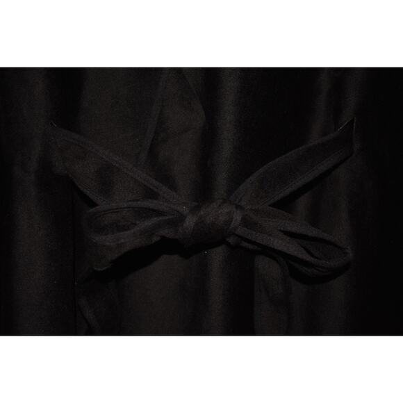 VINCE CAMUTO $98 Black Felt Belted Ruana Poncho Cape OS One Size - Picture 4 of 4